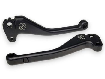 Coppia leve sportive CRIMAZ CNC freno e frizione - colore nero opaco per Vespa Smallframe/ Largeframe