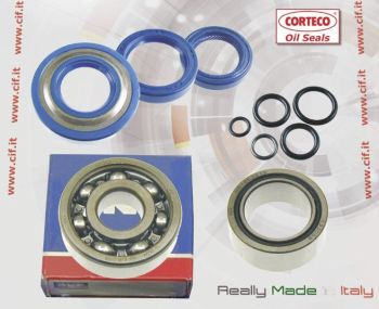 Kit revisione albero motore cono 19, SKF+NA+CORTECO+O-Ring per PK125/ ETS/ N/ XL