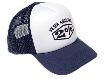 Cappellino trucker blu navy/bianco VESPA ADDICTED