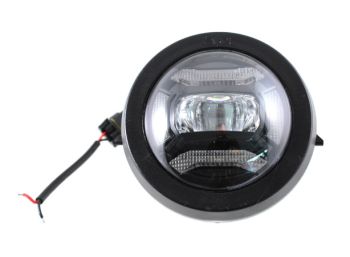 Fanale anteriore completo Ø 135 mm led EVOK "Angel Eyes 2,0" per Vespa PK50/S/XL/ N/Rush