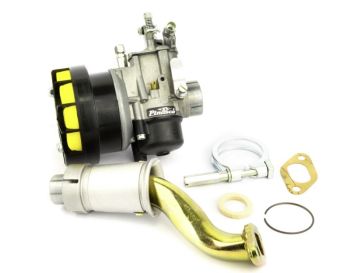 Kit carburatore SHBC 19.19E e collettore aspirazione PINASCO 19mm, 2 fori per Vespa 50/ 50 Special/ ET3/ Primavera