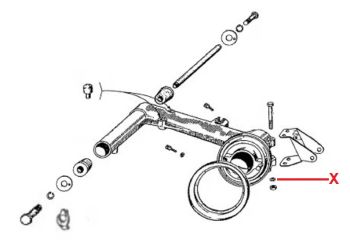 Rondella spezzata M9 mm, Ø 16,3 mm per vite staffa inferiore attacco ammortizzatore posteriore per Vespa V1-15T/​V30-33T/​VM/​VN1T