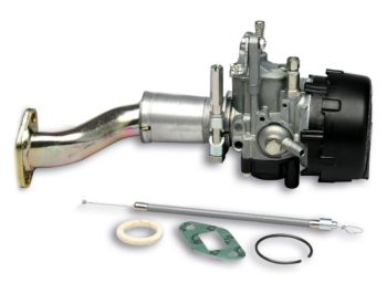 Kit carburatore SHBC 20 e collettore aspirazione MALOSSI 20mm, 2 fori per Vespa 50/ 50 Special/ ET3/ Primavera