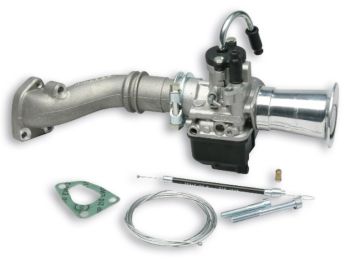 Kit carburatore PHBL 24 AD e collettore aspirazione MALOSSI 19mm, 3 fori per Vespa PK50-125/ETS/XL/HP