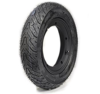 Ruota completa anteriore PIRELLI ANGEL 3.50-10" con cerchio TUBELESS SIP 2.10-10" nero per Vespa Largeframe