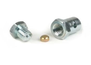 Morsetto cavi marce e frizione FA ITALIA, Ø 7 mm, L 8 mm, chiave 7/8mm, 3 parti per Vespa 50/ 50 special/ ET3/ PK50-125/ PX125-200/ Rally/ GTR/ GL/ GS160/ SS180