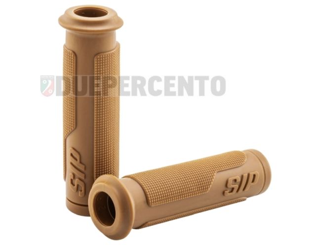 Coppia manopole nere SIP SERIES PORDOI ergonomiche, lunghezza 125mm.  øi24mm. per Vespa 50 - 125 Primavera - ET3 - PK - PX - T5 